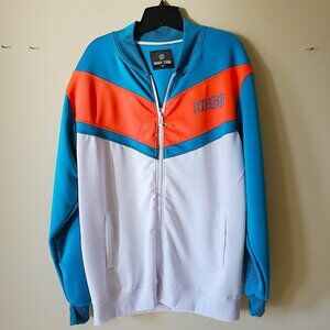 Shcreo Crown Men's Blue/White/Orange Track Jacket SZ M